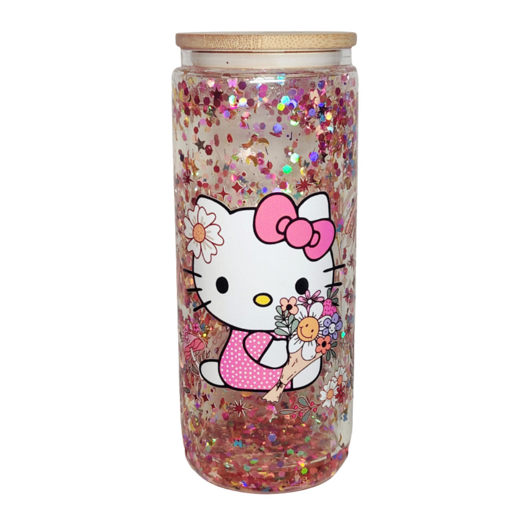 Hello Kitty Glitter Snow Globe Cup